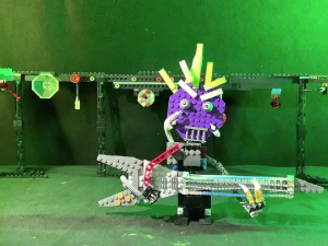 Ein Gitarrist aus Legobausteinen